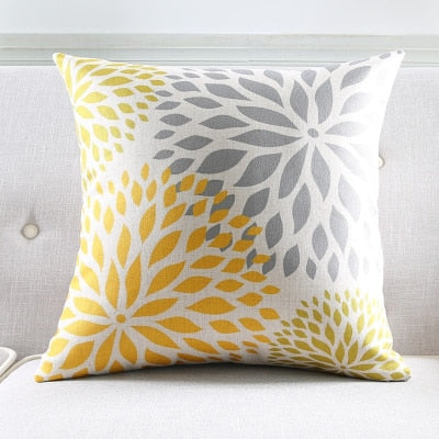 Yellow Geometric Cushion Covers