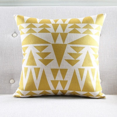 Yellow Geometric Cushion Covers