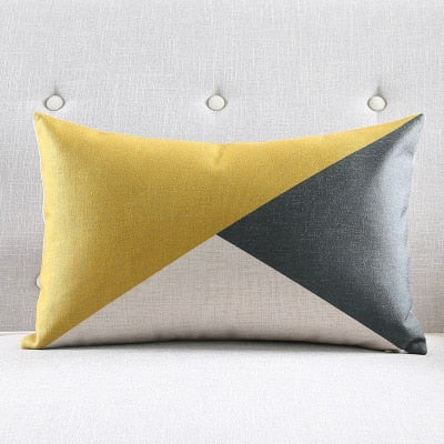 Yellow Geometric Cushion Covers