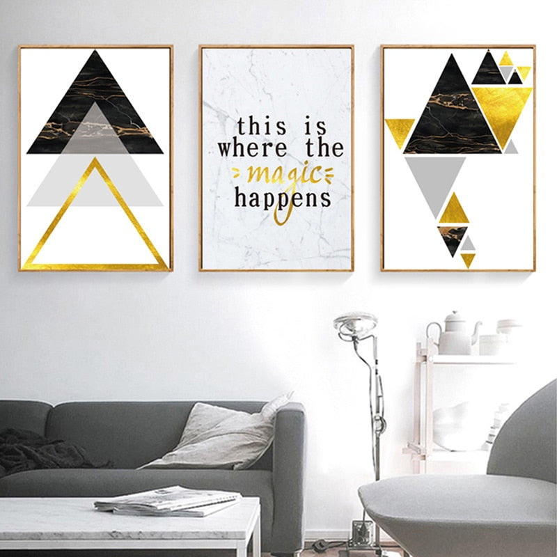 Geometric Triangles Painting