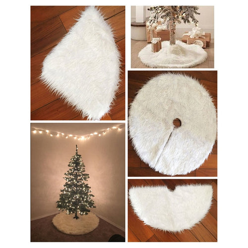 1PC Christmas Tree Fur Carpet