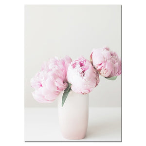 Pink Peony Flower Painting