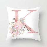 Pink Letter Cushion Cover