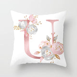 Pink Letter Cushion Cover