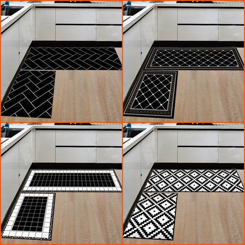 Geometric Pattern Kitchen Mat