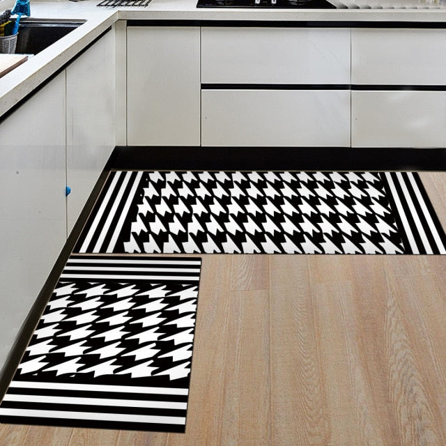 Geometric Pattern Kitchen Mat