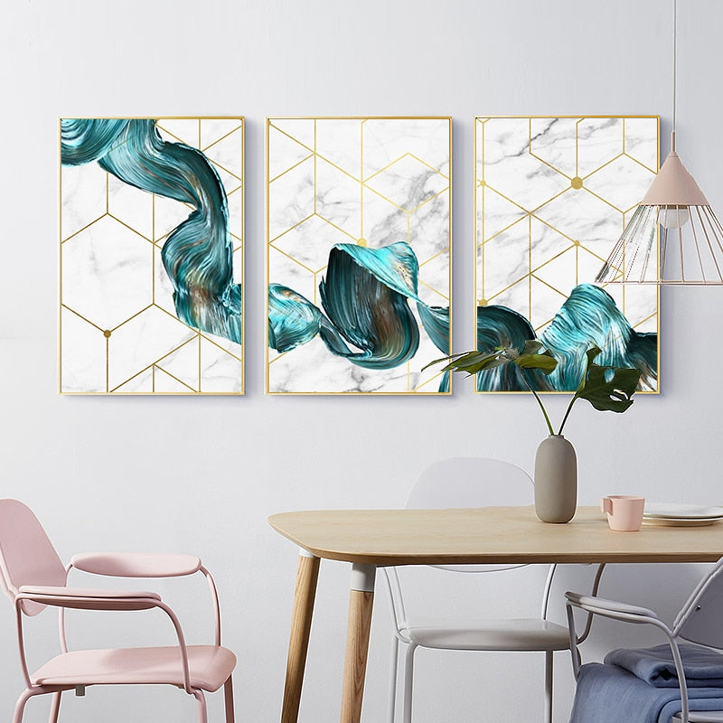Nordic Geometric Wall Painting