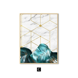 Nordic Geometric Wall Painting