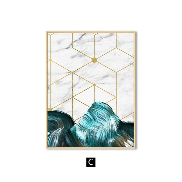 Nordic Geometric Wall Painting