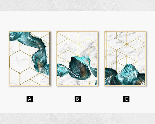 Nordic Geometric Wall Painting