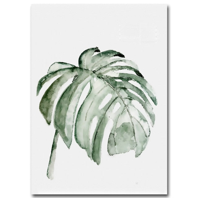 Watercolor Plant Leaves Paintings