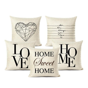 Letter Printed Cushion Covers