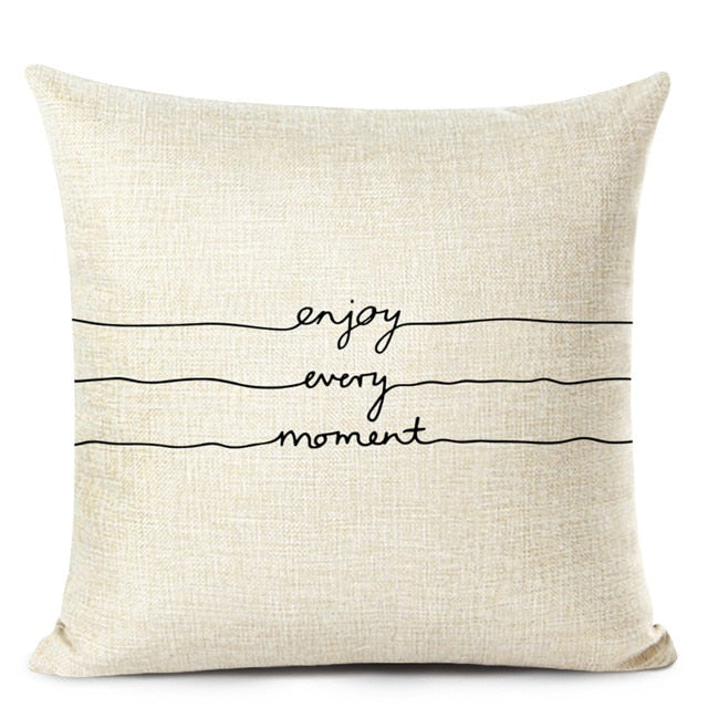 Letter Printed Cushion Covers