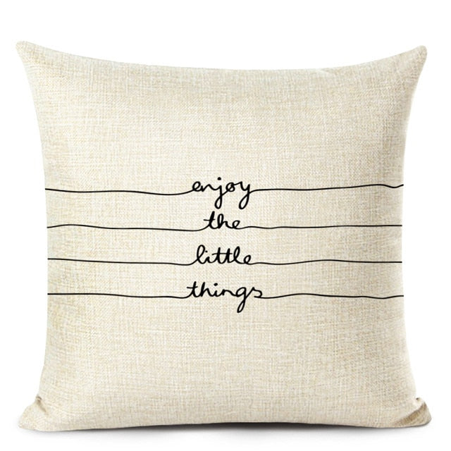 Letter Printed Cushion Covers