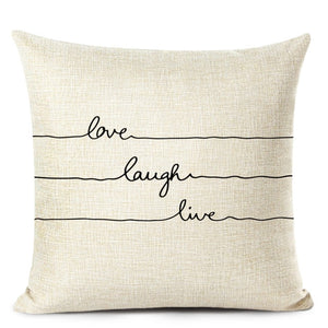 Letter Printed Cushion Covers