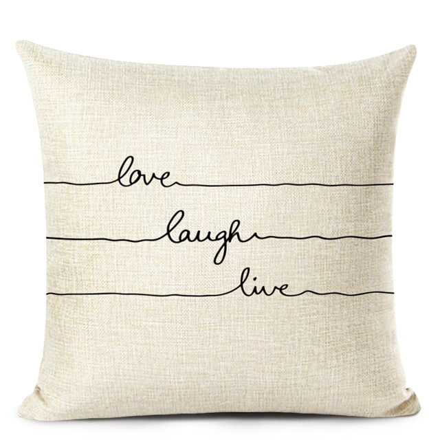 Letter Printed Cushion Covers