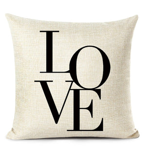 Letter Printed Cushion Covers