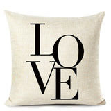 Letter Printed Cushion Covers