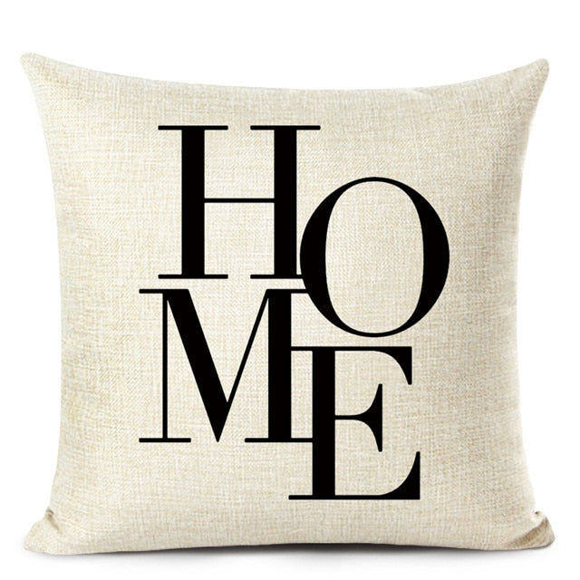 Letter Printed Cushion Covers