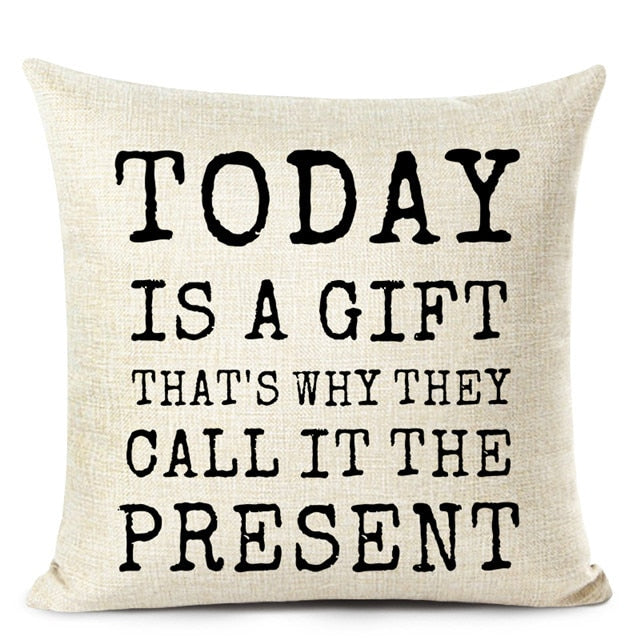 Letter Printed Cushion Covers