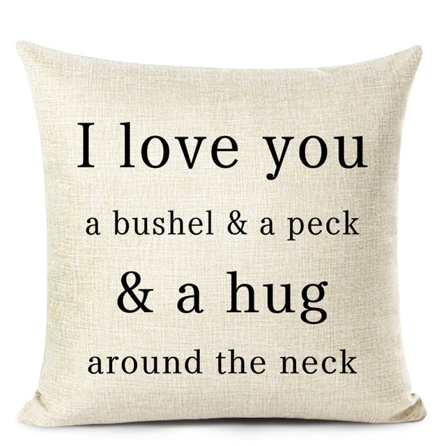 Letter Printed Cushion Covers