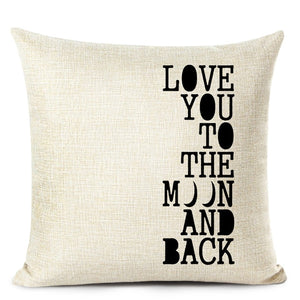 Letter Printed Cushion Covers