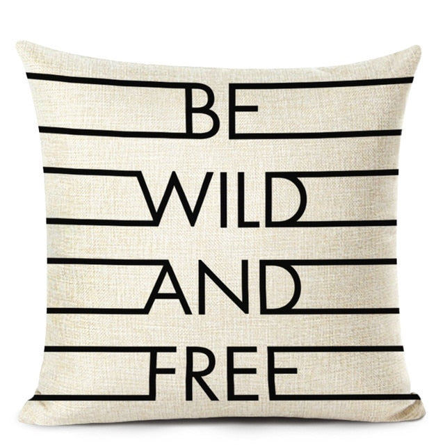 Letter Printed Cushion Covers