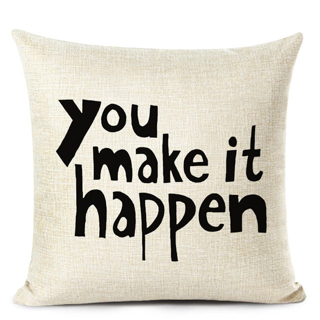 Letter Printed Cushion Covers