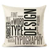 Letter Printed Cushion Covers