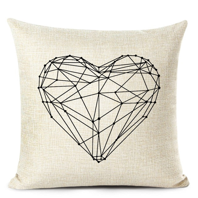 Letter Printed Cushion Covers