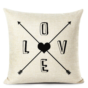 Letter Printed Cushion Covers