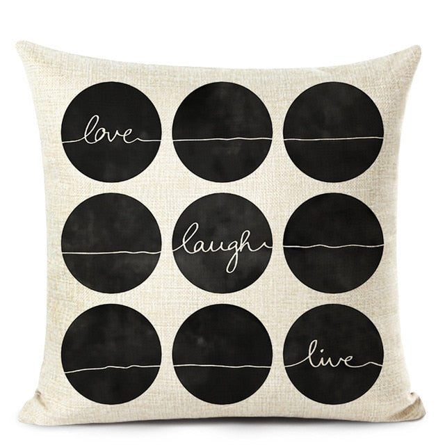 Letter Printed Cushion Covers