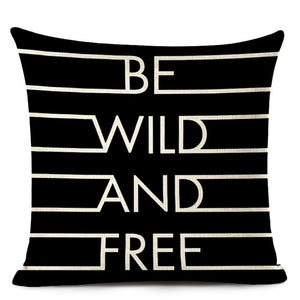 Letter Printed Cushion Covers
