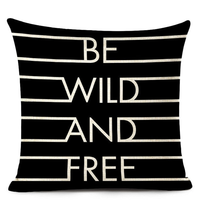 Letter Printed Cushion Covers