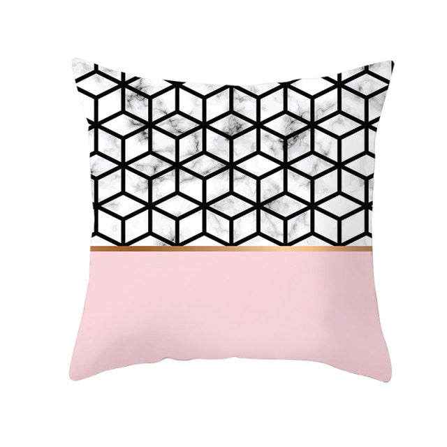 Black Geometric Cushion Cover