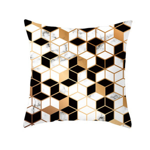 Black Geometric Cushion Cover