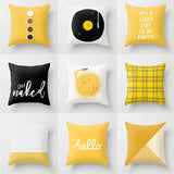 Printed Yellow Pillow Cases