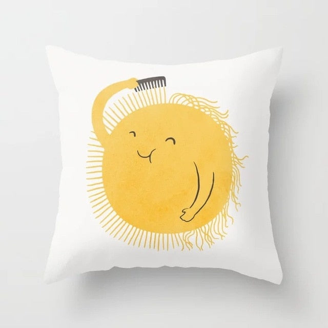 Printed Yellow Pillow Cases