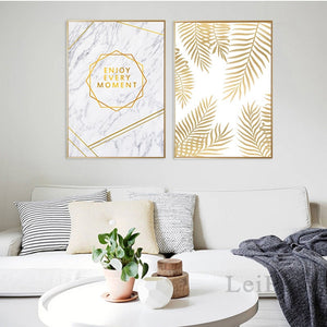 Minimalist Gold Print Painting