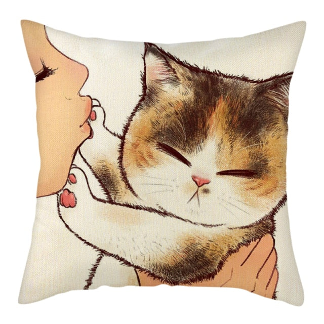 Cute Cat Pillowcase