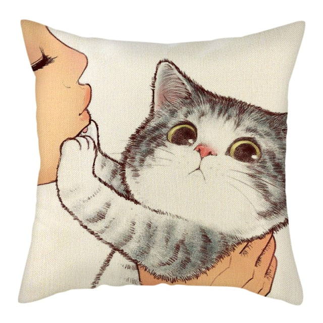 Cute Cat Pillowcase