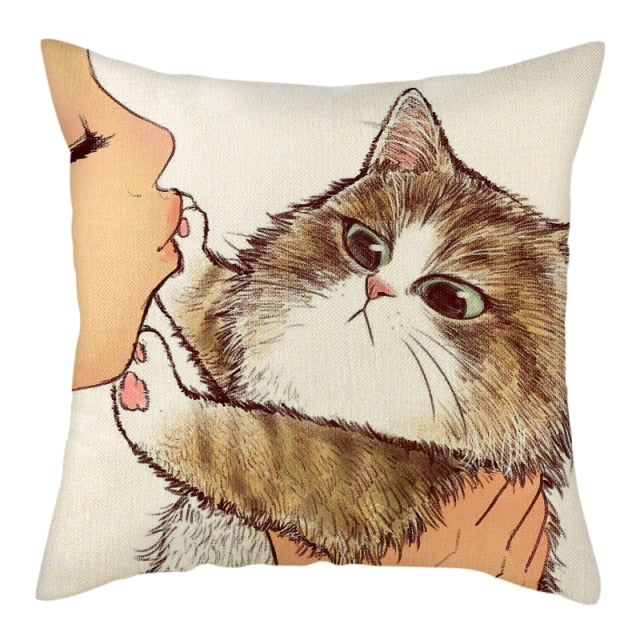 Cute Cat Pillowcase