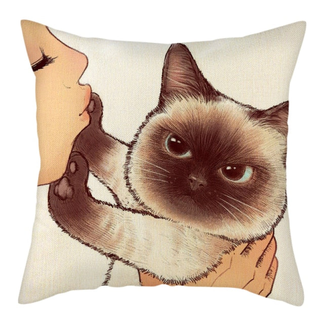 Cute Cat Pillowcase