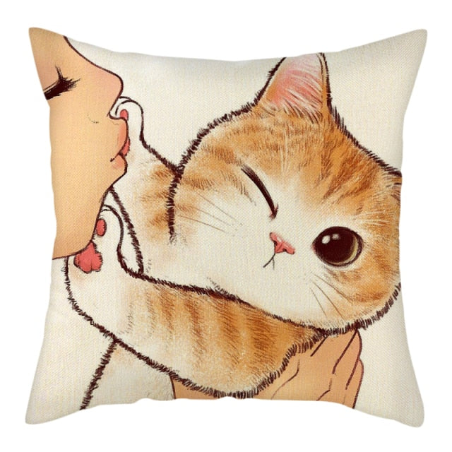 Cute Cat Pillowcase