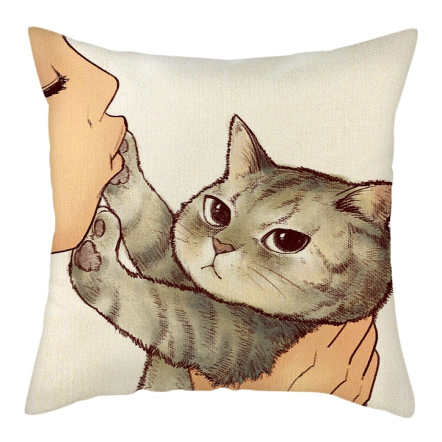 Cute Cat Pillowcase