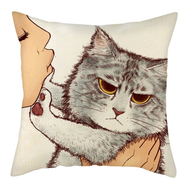 Cute Cat Pillowcase