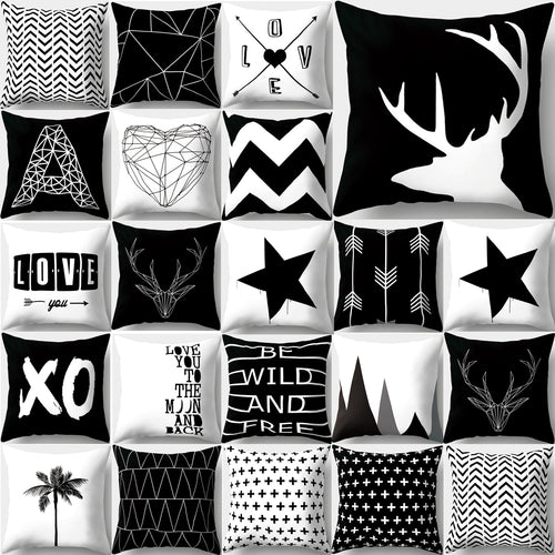 Black And White Cushion Cover