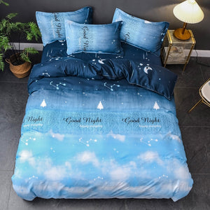 Star Printed Bed Sheet Set