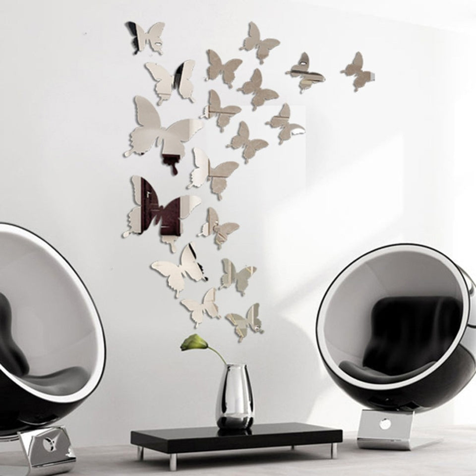 Butterflies Mirror Wall Sticker