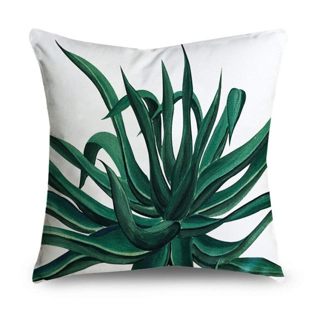 Tropical Leaves Cushion Cover